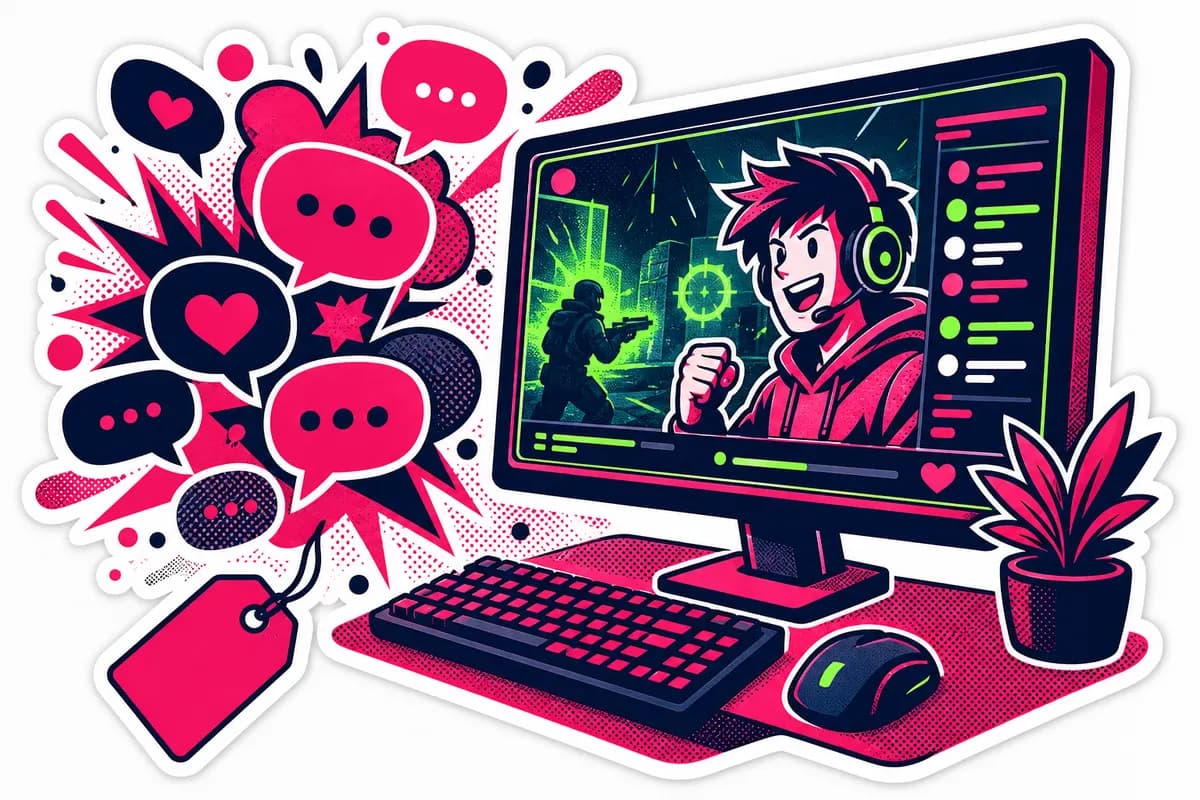 Ilustração: Chat ativo na live da Kick
