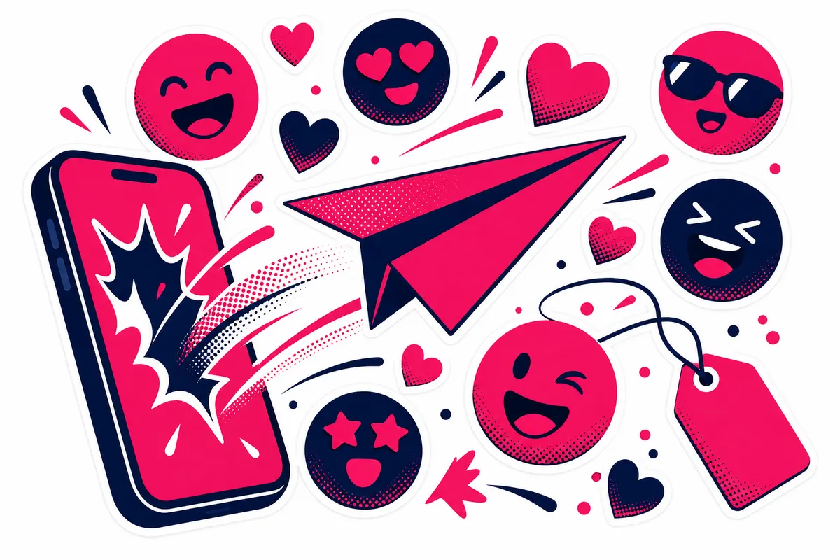 Ilustração: Reações no Telegram